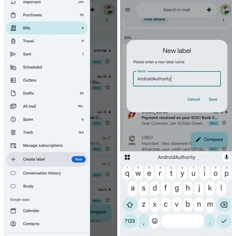 Gmail-gebruikers op Android kunnen binnenkort labels aanmaken, net als op de iPhone - afbeelding 2